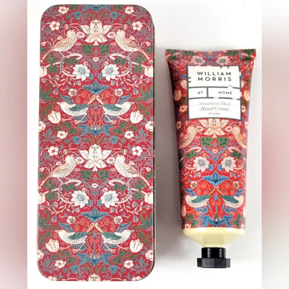 William Morris | Strawberry Thief | Hand Cream Vegan | Collectible Metal…